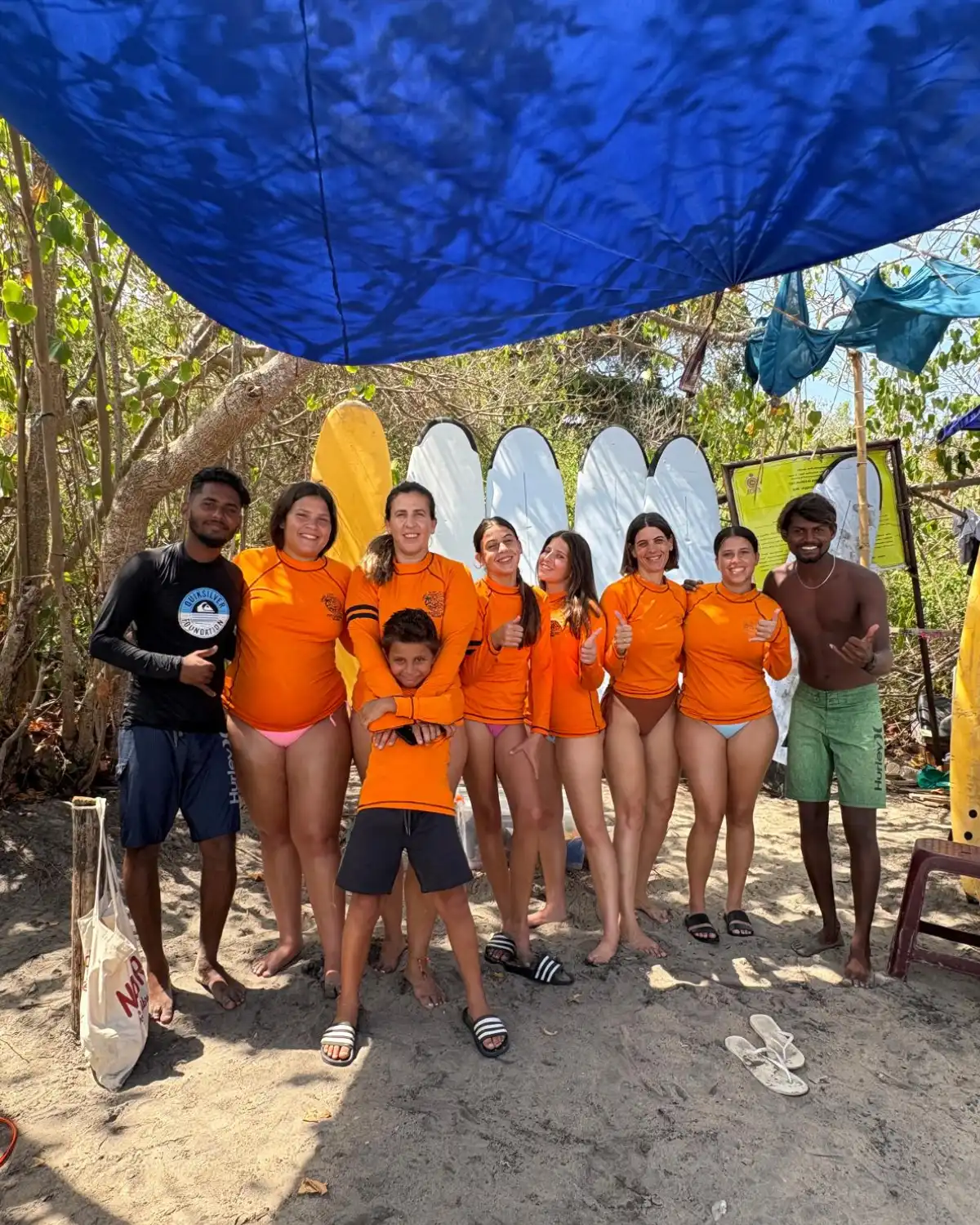 Group surfing lesson in Arugam bay Sri Lanka