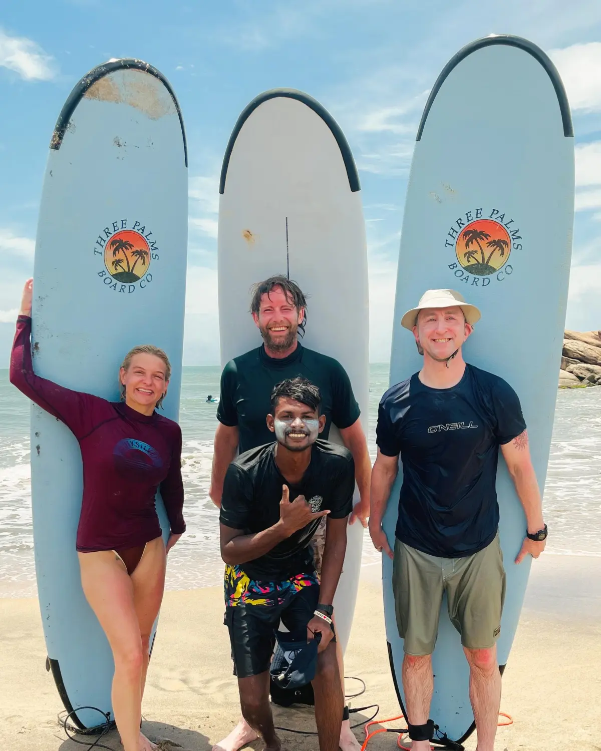 Group surf lesson in Peanut Farm near Arugam bay